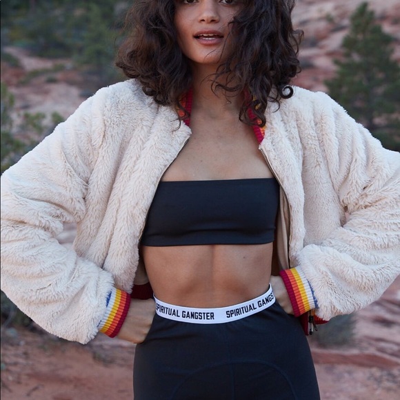 Last •{Spiritual Gangster}• FURRY BOMBER JACKET - Picture 2 of 6